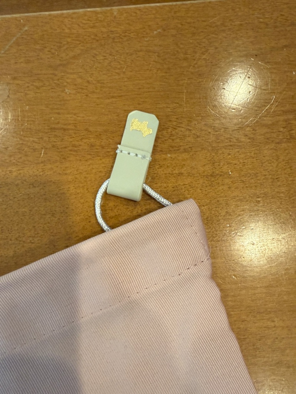 RADLEY LONDON Light Pink Drawstring Dust Bag with Logo Patch - Picture 4 of 5